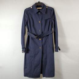 Tory Burch Women Navy Blue Coat Sz 4