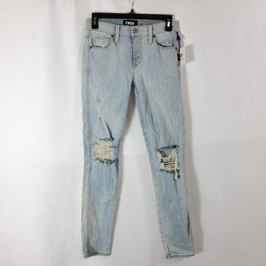 Fred by Fred Segal Women Stone Wash Distressed Skinny Jeans NWT sz 25 image number 1