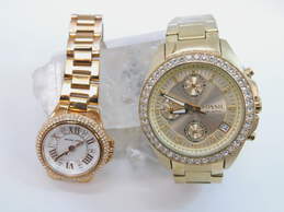 Michael Kors MK-3253 Analog & Fossil ES-2683 Chronograph CZ Bezel Women's Watches 174.7g