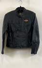 Harley Davidson Black Leather Jacket - Size Large image number 1