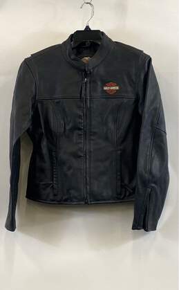 Harley Davidson Black Leather Jacket - Size Large