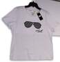 NWT Womens White Round Neck Short Sleeve Pullover T-Shirt Size X-Large image number 1