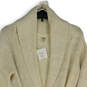 NWT Womens White Fringe Belted Button Front Cardigan Sweater Size M/L image number 3