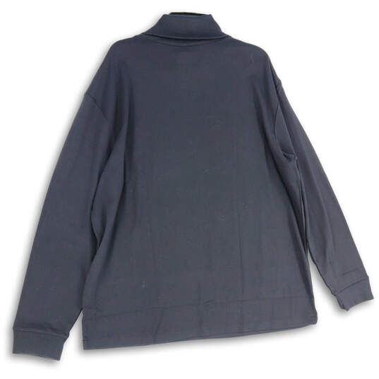 NWT Mens Black Turtleneck Long Sleeve Pullover Sweatshirt Size XXL image number 2
