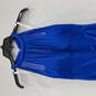 NWT Womens Blue Illusion Neckline Ruched Padded Bridesmaid Maxi Dress Sz 8 image number 3