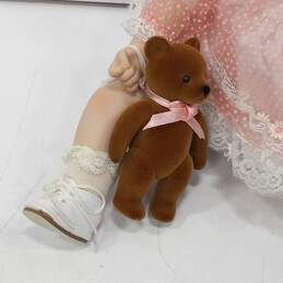 Ceramic Girl Doll in Pink Dress alternative image