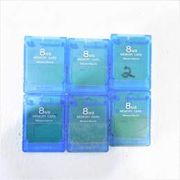 Lot of PS2 Blue Memory Cards alternative image