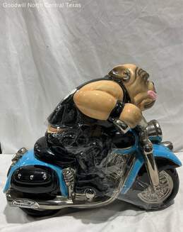 "Ruff Rider" Clay Bulldog Sculpture with hallow inside for storage alternative image