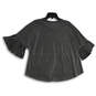 Womens Silver Round Neck Bell Sleeve Pullover Blouse Top Size Medium image number 2