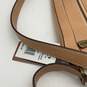 NWT Concept Womens Beige Leather Adjustable Strap Zipper Crossbody Bag Purse image number 5