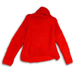 NWT Womens Red Knitted Long Sleeve Turtleneck Pullover Sweater Size M alternative image