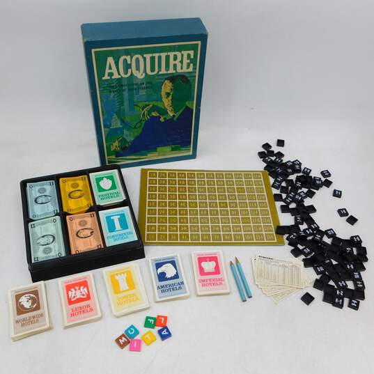 1962 Acquire Board Game 3M Book Shelf High Adventure in High Finance - COMPLETE image number 1