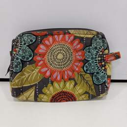Womens Multicolor Floral Inner Pocket Classic Zipper Pouch Purse