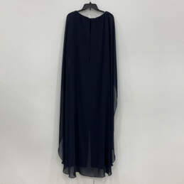 NWT Womens Blue Boat Neck Sleeveless Back Zip Classic Maxi Dress Size 14
