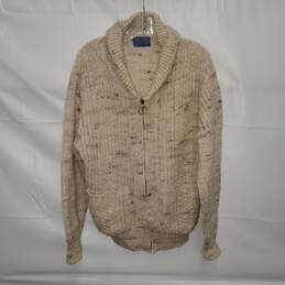 Pendleton Pure Wool Zip Up Cardigan Sweater Jacket Size M