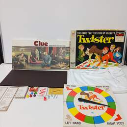 Vintage Parker Bros. Clue & Twister Board Games