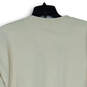 Womens Cream Long Sleeve Round Neck Fleece Pullover Sweatshirt Size Small image number 4