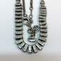 Designer Fossil Silver Tone Lobster Clasp Fashionable Choker Necklace image number 4
