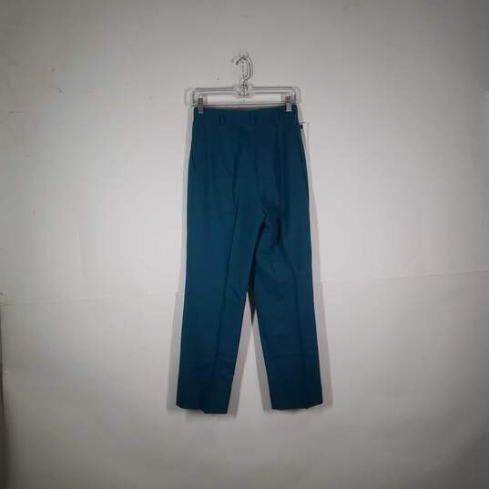 Womens Virgin Wool Regular Fit Pleated Front Straight Leg Chino Pants Size 8 image number 2