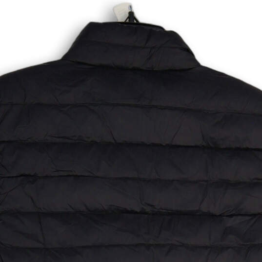 Mens Black Mock Neck Sleeveless Full-Zip Puffer Vest Size Medium image number 4