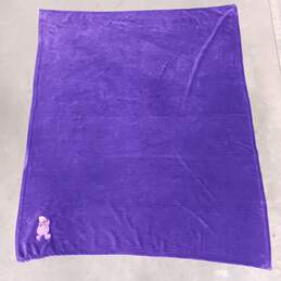 Purple Grimace Fleece Throw Blanket 48x58"