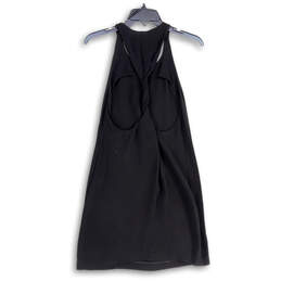 NWT Womens Black Round Neck Twisted Back Short Tank Dress Size Small alternative image