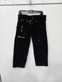 Pete & Greta Women's Black Mini Cord Cargo Pants Size 4 NWT image number 1
