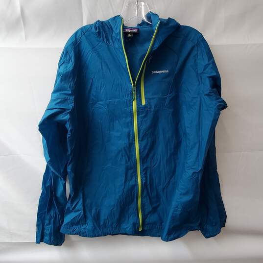 Patagonia Teal Green Windbreaker Hooded Jacket Size XL image number 1
