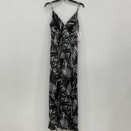 NWT Bailey Womens Black Rainforest Palm Sleeveless Back Zip Maxi Dress Size M alternative image