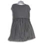Womens Black Pleated Scoop Neck Short Sleeve Fit & Flare Dress Size Large image number 2