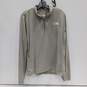 The North Face Gray Quarter Zip Athletic Shirt/Jacket Size L image number 1
