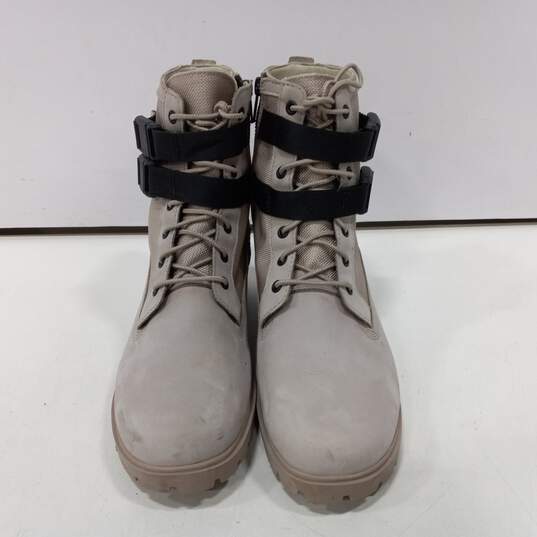Timberlands Women's A24QG Dove Grey Double Buckle Jayne Combat Boots Size 8.5 image number 1