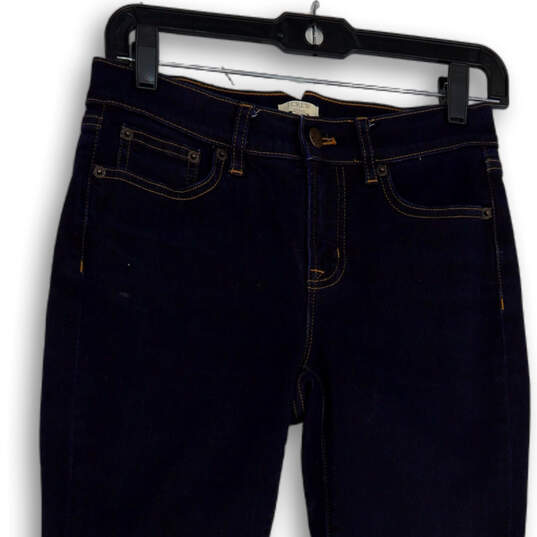 Womens Blue Denim Dark Wash Stretch Pockets Skinny Leg Jeans Size 26/26 image number 3