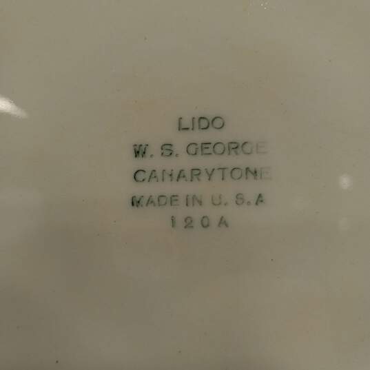 Bundle of 9 Lido W.S. George Canarytone Ceramic Floral Pattern Plates image number 3