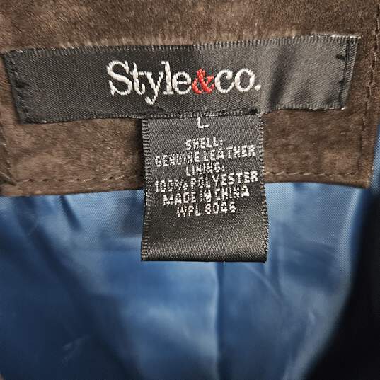 Brown Leather Jacket image number 3