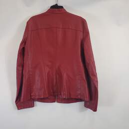 a.n.a  Women Red Pleather Jacket XL NWT alternative image