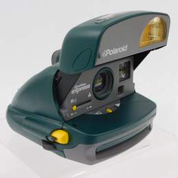 Polaroid 600 One Step Express Green Instant Film Camera Damaged Strap IOB alternative image