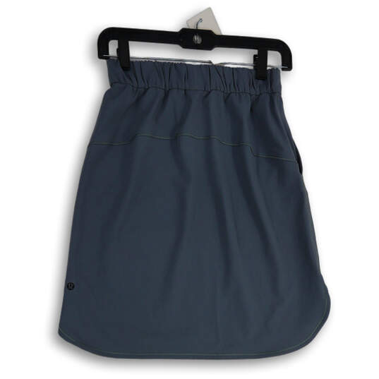 Womens Gray On The Fly Elastic Waist Drawstring Athletic Skirt Size 4 image number 2