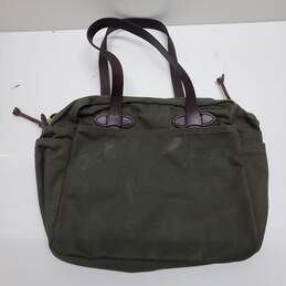 Filson Green Tote Bag w Zipper
