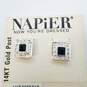 Napier 14K Gold Post Crystal Earrings 4.5g image number 2