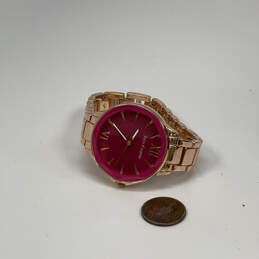 Designer Juicy Couture JC/1280 Gold-Tone Pink Round Dial Analog Wristwatch alternative image