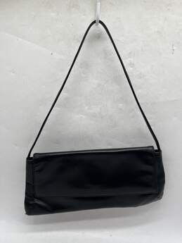 Womens Black Leather Inner Pockets Flap Snap Shoulder Handbag W-0557704-E