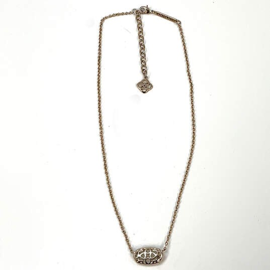 Designer Kendra Scott Elisa Silver-Tone Mother Of Pearl Pendant Necklace image number 3