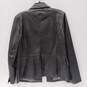 Kenneth Cole Reaction Women's Black Button Up Leather Jacket Size L image number 2