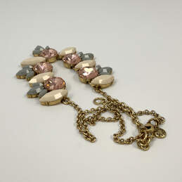 Designer J. Crew Gold-Tone Multicolor Stones Link Chain Statement Necklace alternative image