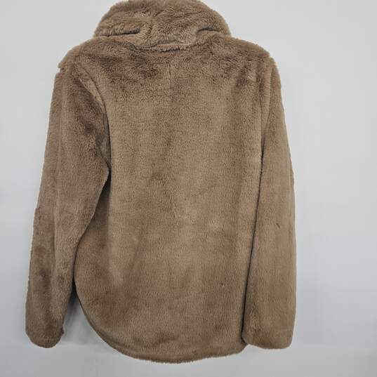 ABERCROMBIE & FITCH Tan Fleece Jacket image number 3