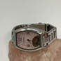 Designer Fossil Silver-Tone Rectangle Mother of Pearl Face Dial Wristwatch image number 1