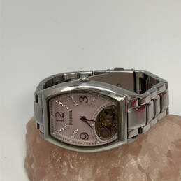 Designer Fossil Silver-Tone Rectangle Mother of Pearl Face Dial Wristwatch