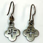 Designer Silpada 925 Sterling Silver Cross Cut Fish Hook Dangle Earrings image number 2