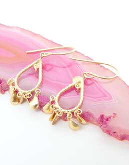 14K Gold Artisan Drop Earrings 1.2g alternative image